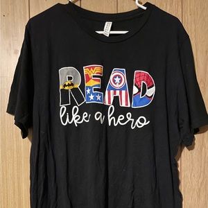 Teacher Tee - Read like a hero